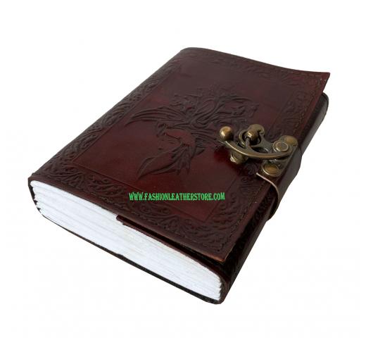Handmade Paper Brown Leather Journal New celtic animal face Leather Embossed Journal Celtic Handmade Leather Journal Dairy